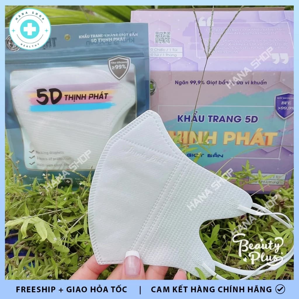 Khẩu trang 5D Thịnh Phát 3 lớp kháng khuẩn