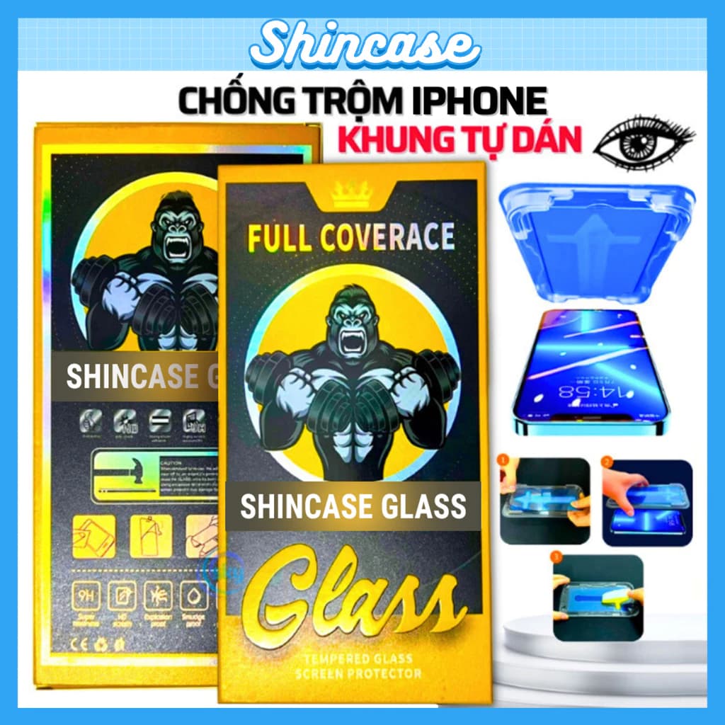 Kính cường lực iPhone chống nhìn trộm tự dán