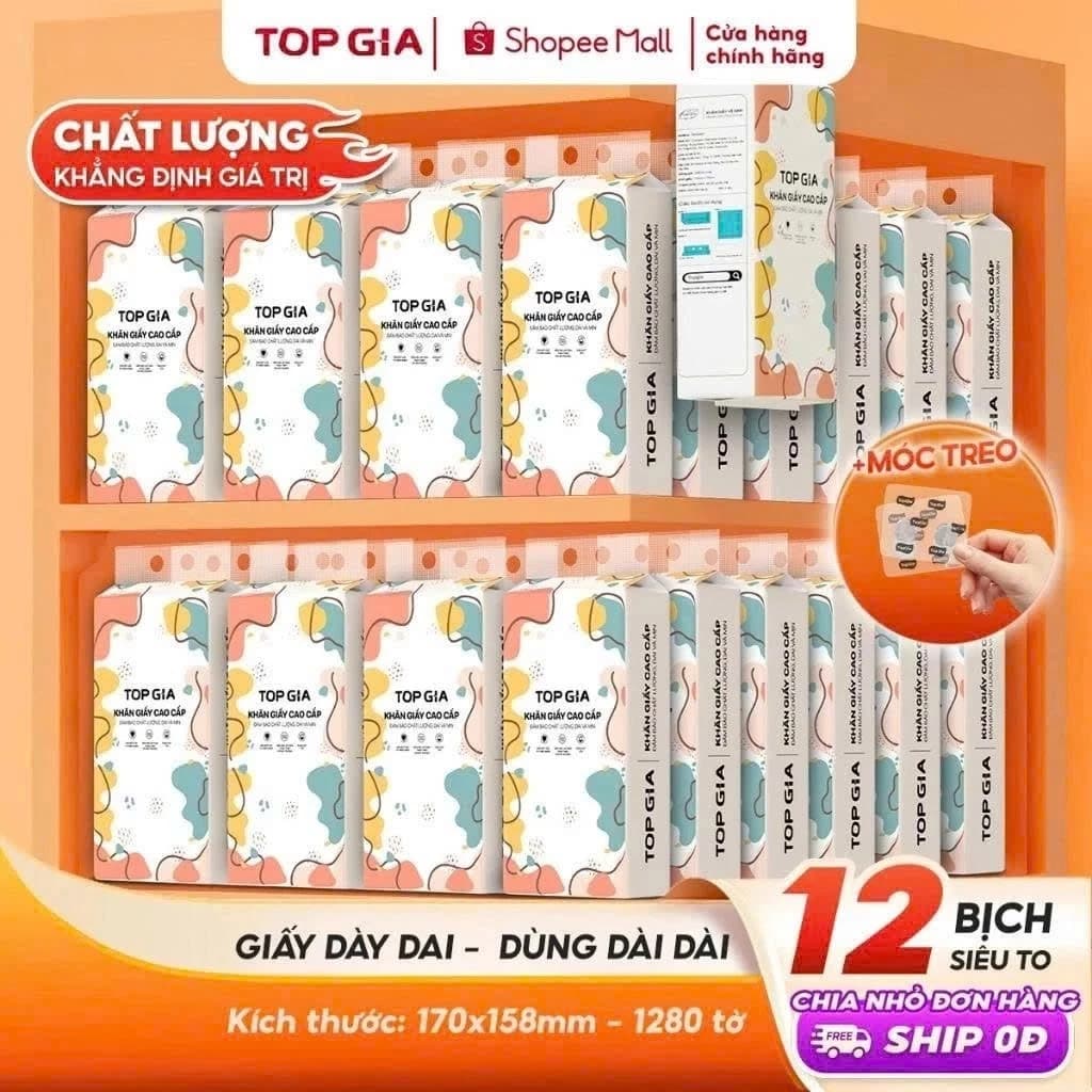 Giấy vệ sinh treo tường TopGia cỡ đại